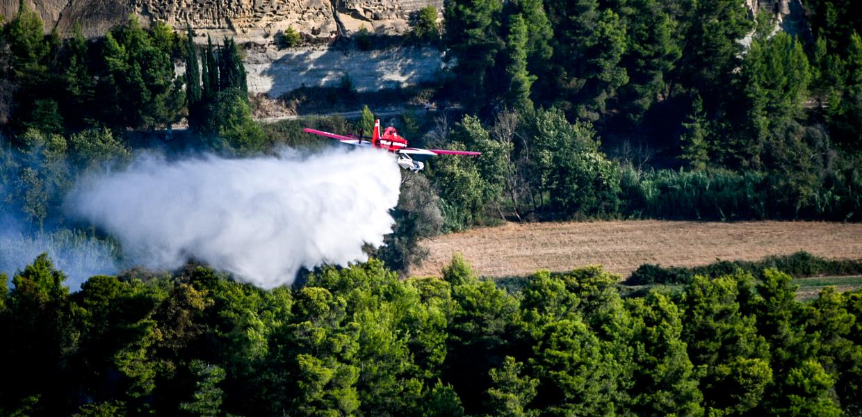 Πυρκαγιά για 2η ημέρα στην περιοχή της Αρχαίας Ολυμπίας στην Ηλεία