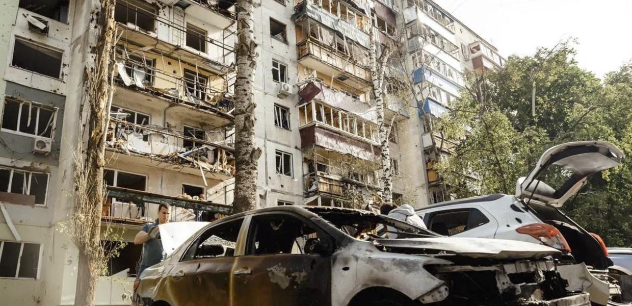 Kαταστροφές μετά από ουκρανική επιδρομή στο Κουρσκ της Ρωσίας