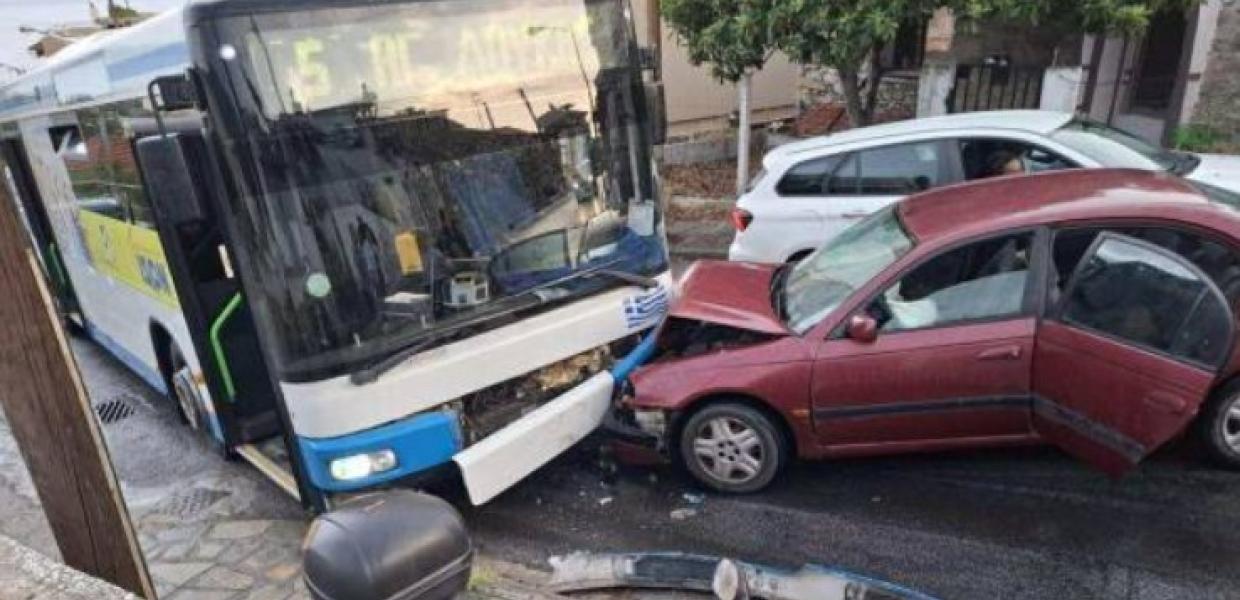 Τροχαίο στην Καβάλα με αστικό λεωφορείο