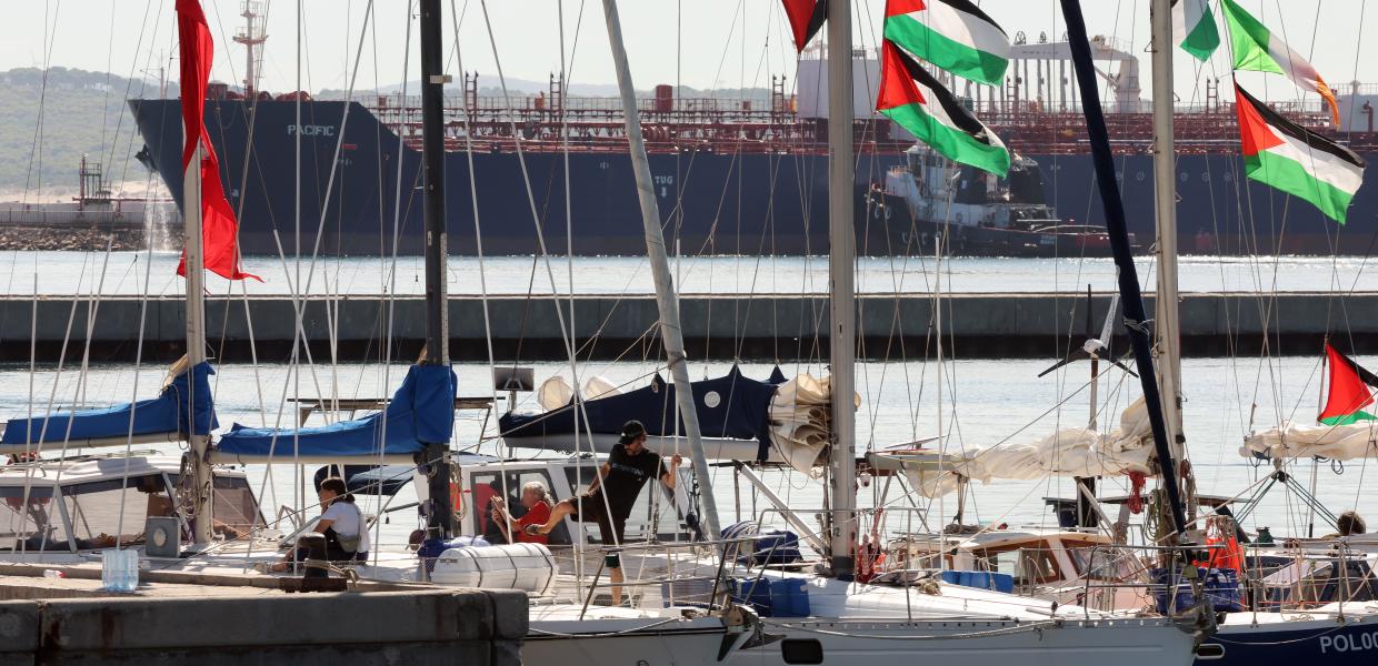 Ο διεθνής στολίσκος Global Sumud Flotilla με προορισμό τη Γάζα