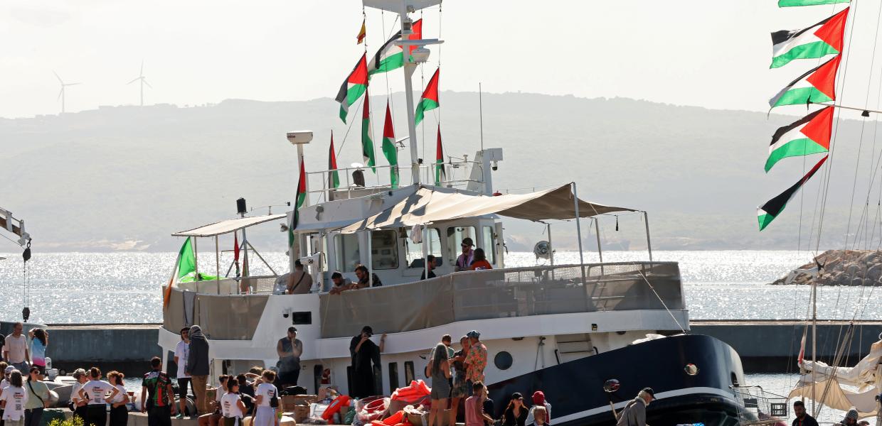 Ο διεθνής στολίσκος Global Sumud Flotilla με προορισμό τη Γάζα