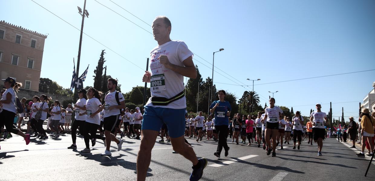 Στιγμιότυπο από τον 11ο αγώνα δρόμου Greece Race for the Cure, την Κυριακή 29/09/2019