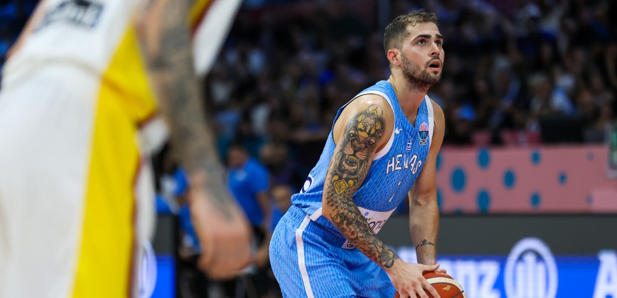 Στιγμιότυπο από το Eurobasket 2025 και τον αγώνα Ελλάδα - Ισπανία