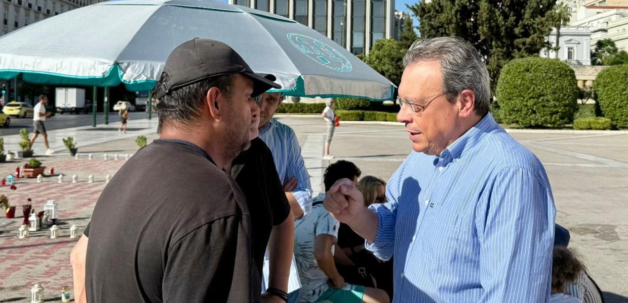 Ο Σωκράτης Φάμελλος με τον Πάνο Ρούτσι