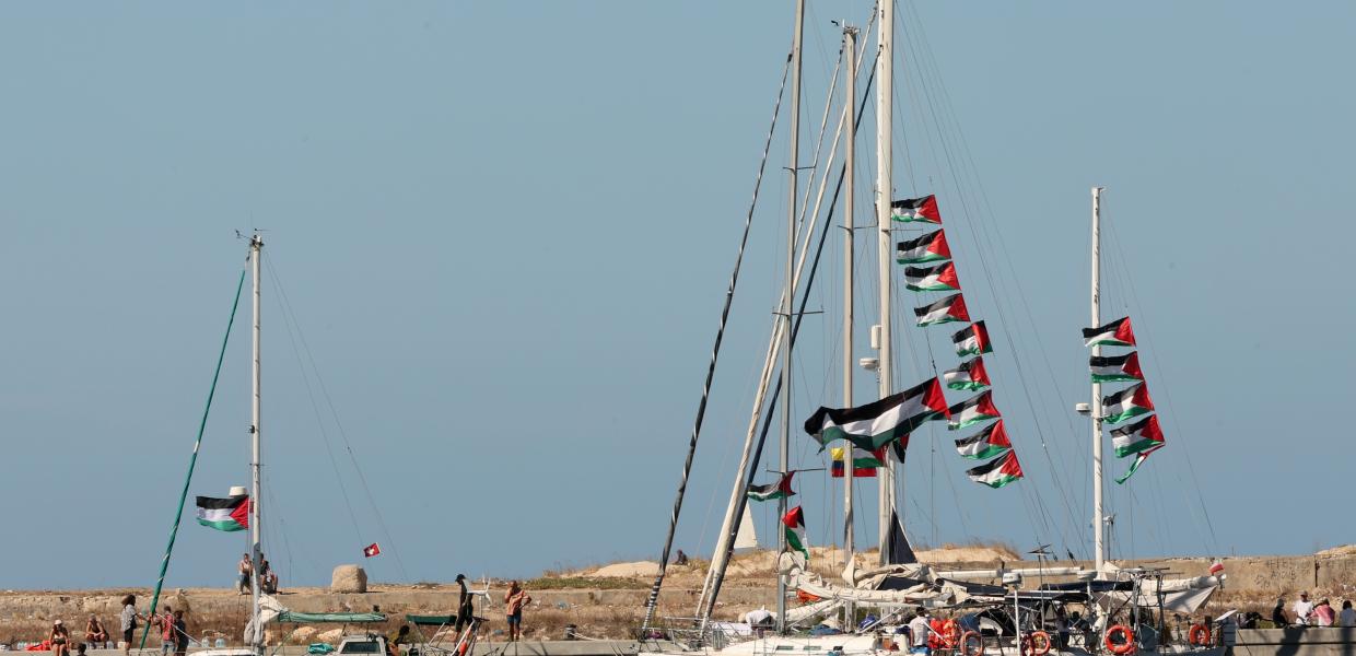 Ο διεθνής στολίσκος του Global Sumud Flotilla με προορισμό τη Γάζα