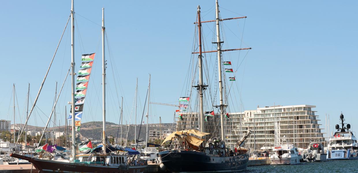 Ο διεθνής στολίσκος του Global Sumud Flotilla με προορισμό τη Γάζα