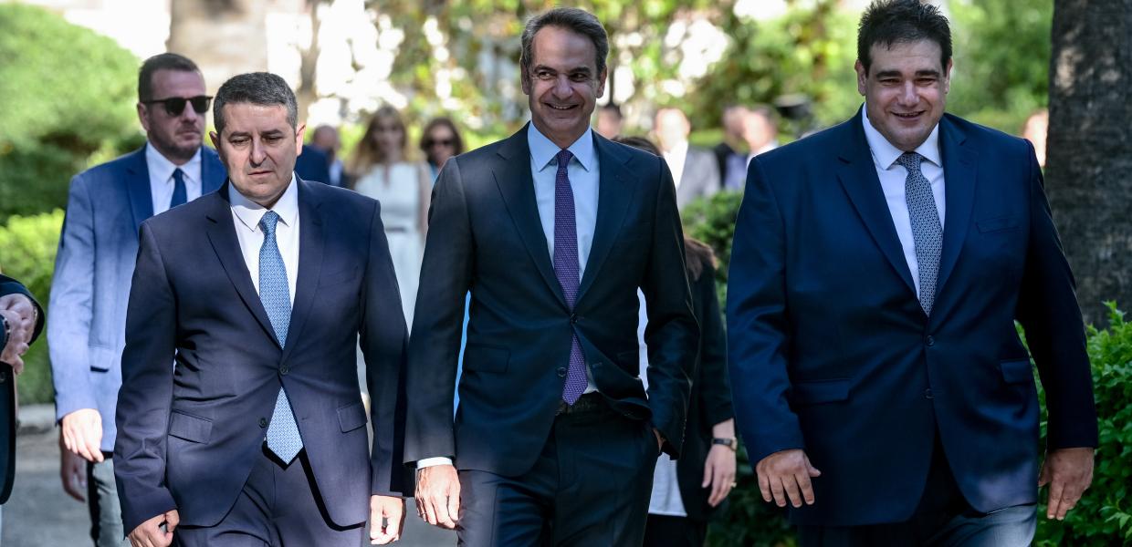 Κυριάκος Μητσοτάκης, Γιώργος Μυλωνάκης και Θοδωρής Λιβάνιος