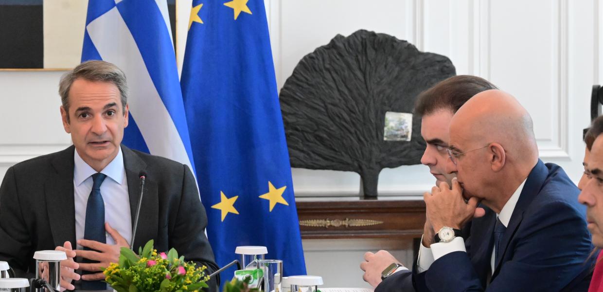 Ο Κυριάκος Μητσοτάκης στο υπουργικό συμβούλιο