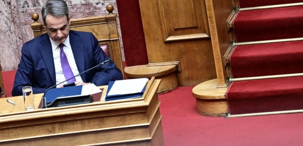 Ο Κυριάκος Μητσοτάκης στη Βουλή