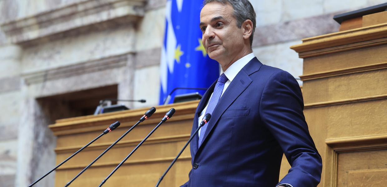 Ο Κυριάκος Μητσοτάκης στη Βουλή