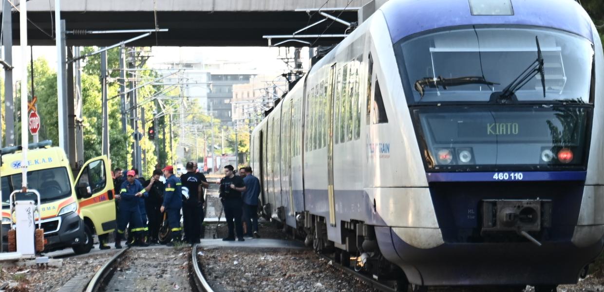 τρένο συρμός ράγες Hellenic Train ΟΣΕ παράσυρση πεζού Κωνσταντινουπόλεως