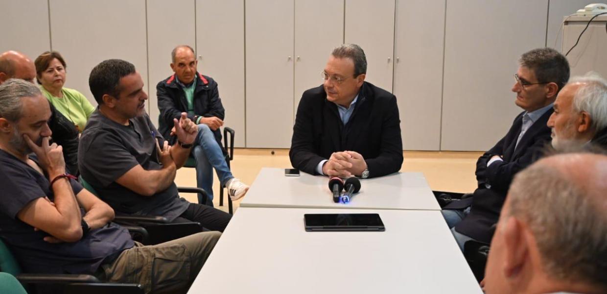 Ο Σωκράτης Φάμελλος στο ΓΝ Σερρών