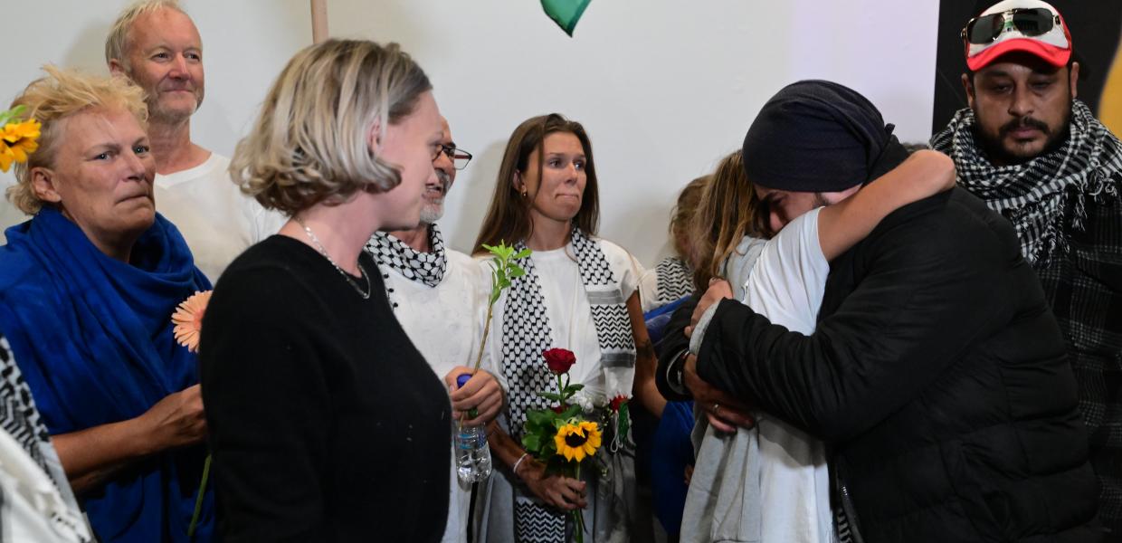 Υποδοχή μελών ελληνικής αποστολής του Global Sumud Flotilla