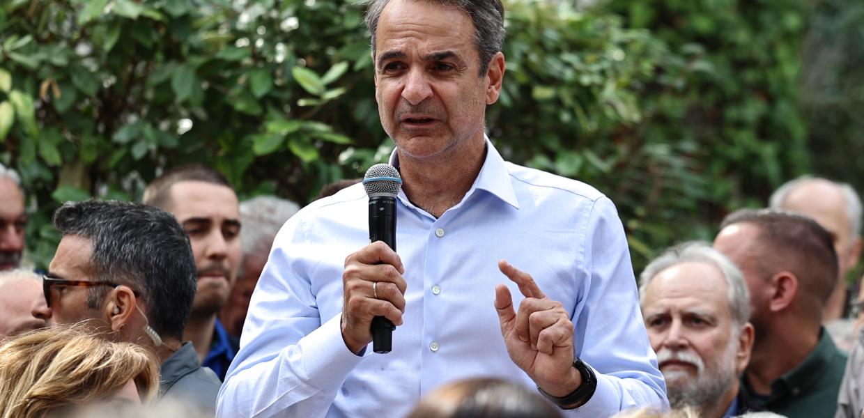 Ο Κυριάκος Μητσοτάκης στα Μελίσσια