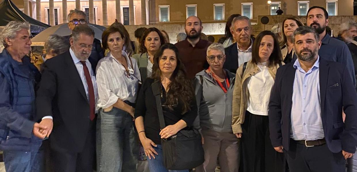 Αντιπροσωπεία του ΣΥΡΙΖΑ-ΠΣ στο Σύνταγμα στο πλευρό του Πάνου Ρούτσι 