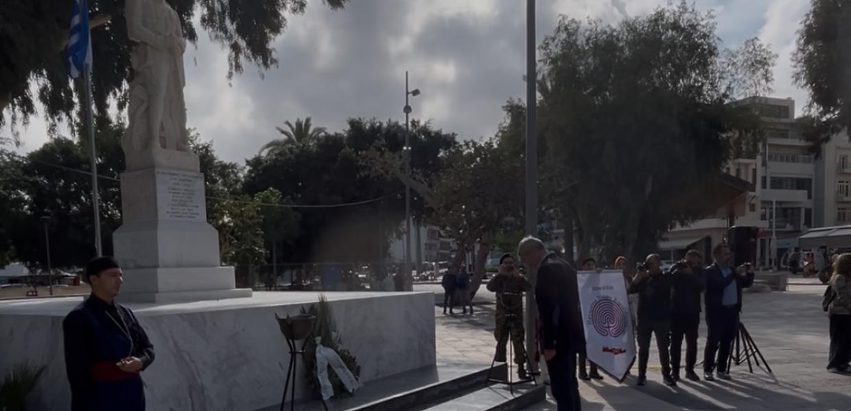 Ο Χάρης Μαμουλάκης στις εκδηλώσεις εορτασμού της Ημέρας Εθνικής Αντίστασης στο Ηράκλειο