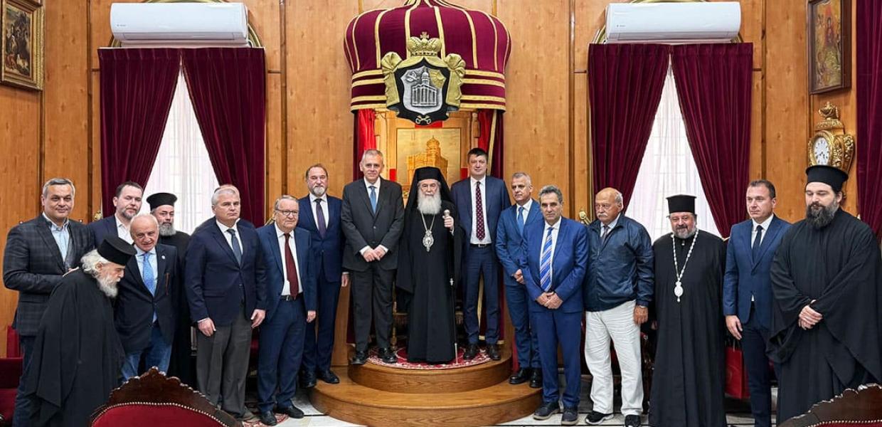 Ο Χάρης Μαμουλάκης στην επίσκεψη της αντιπροσωπείας της Διακοινοβουλευτικής Συνέλευσης Ορθοδοξίας στο Πατριαρχείο Ιεροσολύμων