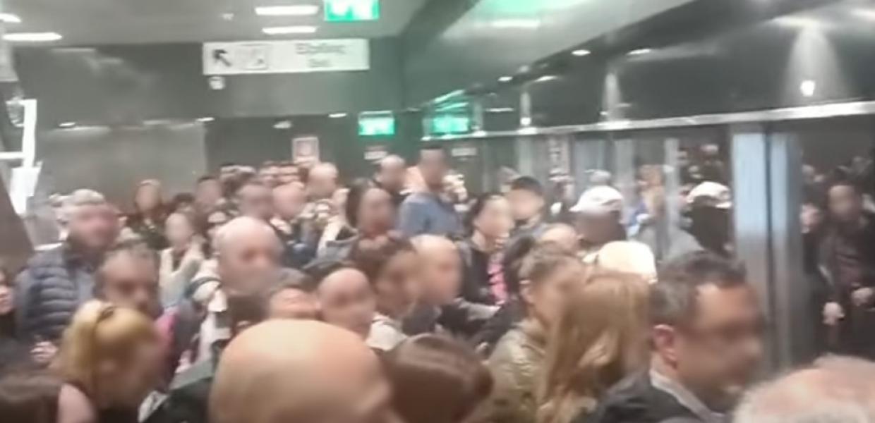 Συνωστισμός στο Μετρό Θεσσαλονίκης