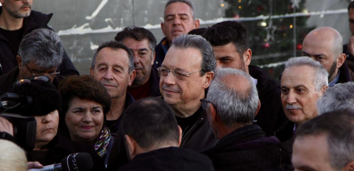 Επίσκεψη του προέδρου του ΣΥΡΙΖΑ-ΠΣ, Σωκράτη Φάμελλου στο αγροτικό μπλόκο στον Ε65