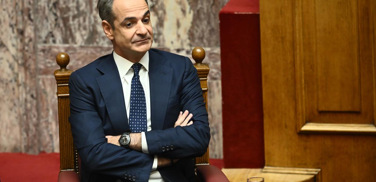 Ο Κυριάκος Μητσοτάκης στη Βουλή