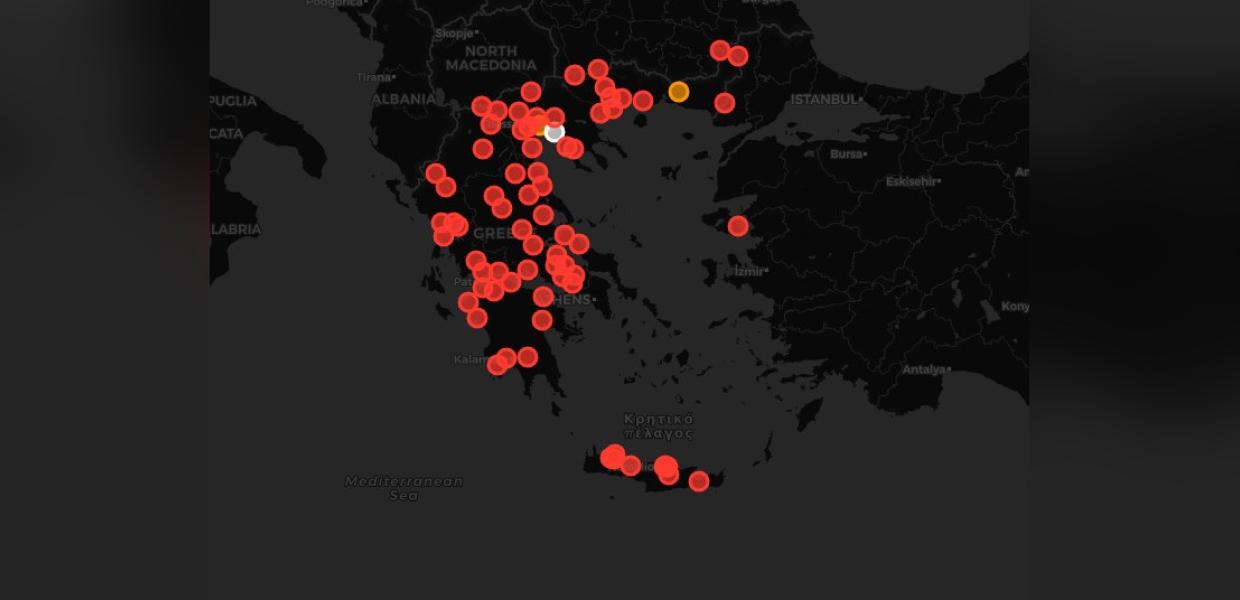 Χάρτης μπλόκα αγρότες
