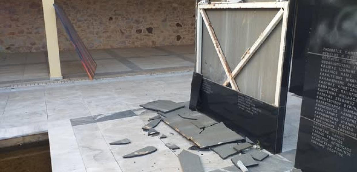 ΒΑΝΔΑΛΙΣΜΟΣ ΜΝΗΜΕΙΟΥ ΑΓΩΝΙΣΤΩΝ ΚΑΙΣΑΡΙΑΝΗ