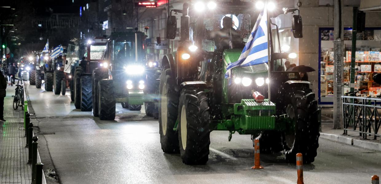 Διαμαρτυρία αγροτών στην Λάρισα