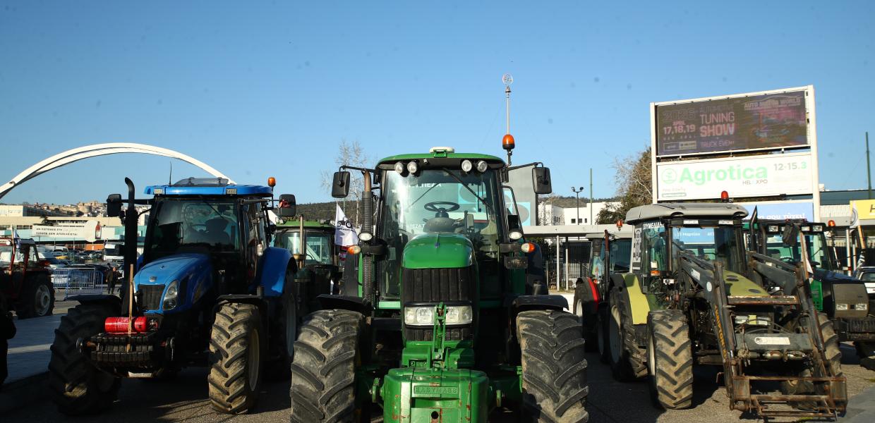 Συλλαλητήριο αγροτών στην Agrotica 