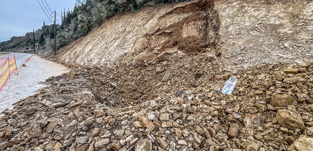 Το σημείο όπου καταπλακώθηκε ο εργάτης