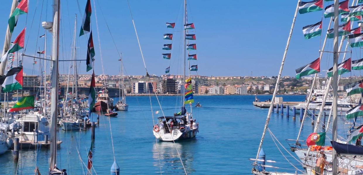 Αναχώριση πλοίων του Global Sumud Flotilla από την Ιταλία