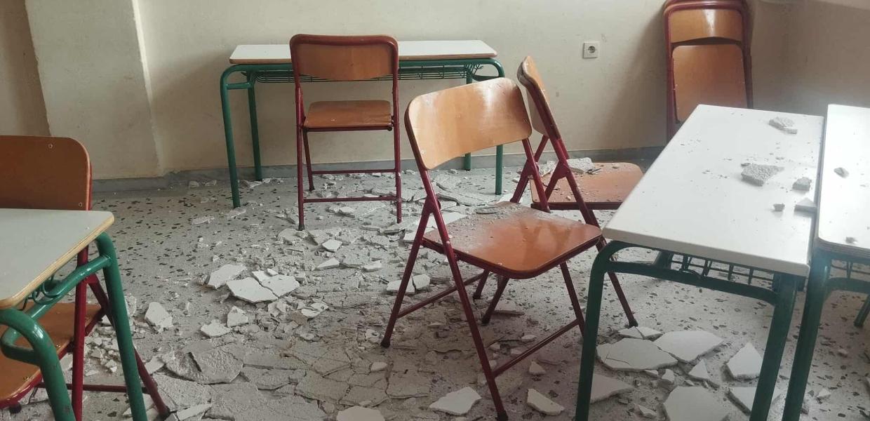 Πτώση οροφής σε δημοτικό σχολείο στο Πόρτο Ράφτη