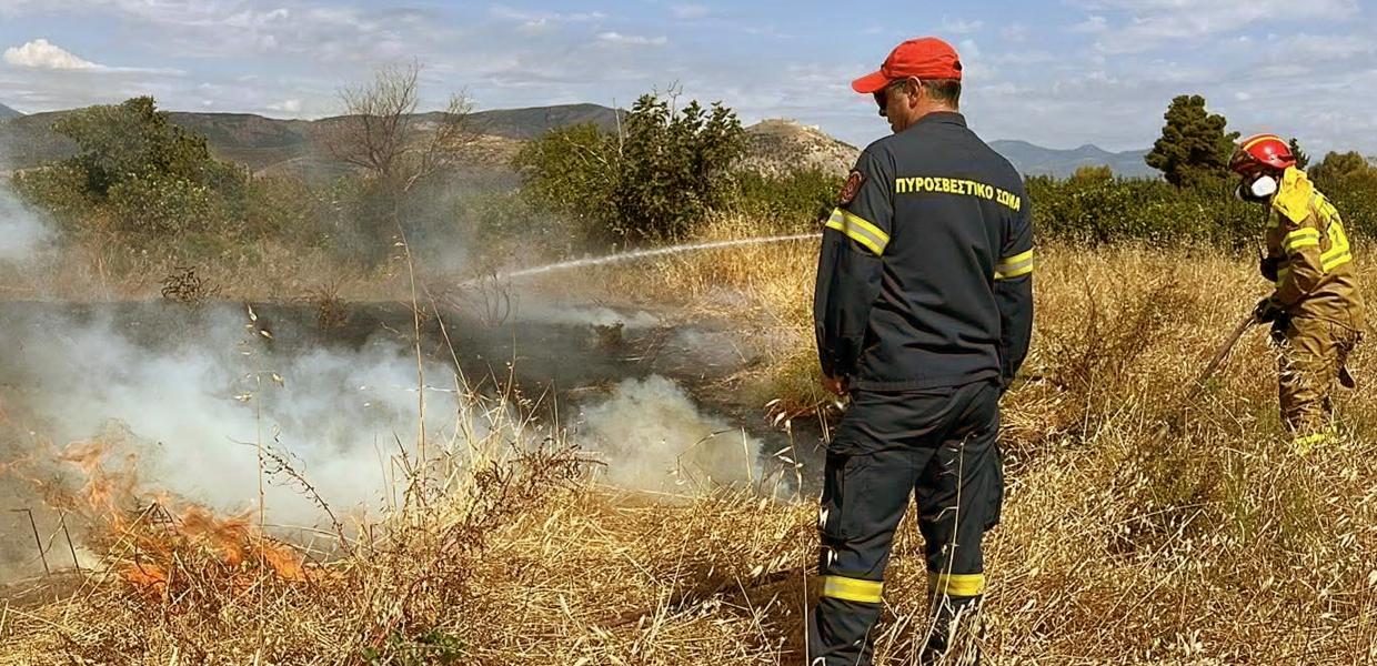 Πυρκαγιά στην περιοχή Κολοσούρτης Αργολίδας στην παλαιά εθνική οδό Άργους - Τριπόλεως, 26 Ιουνίου 2026