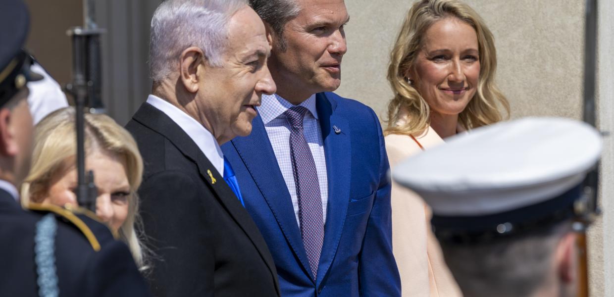 Israeli Prime Minister Benjamin Netanyahu US Secretary of Defense Pete Hegseth