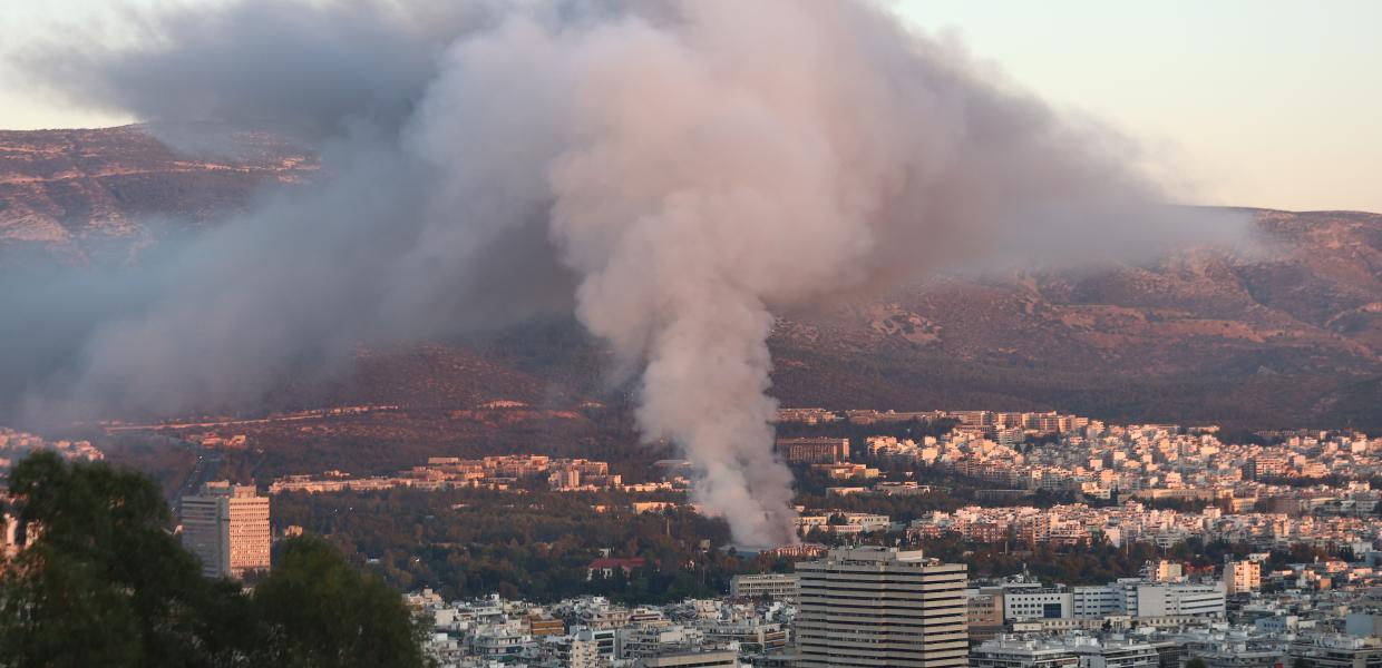 Φωτιά στο Μητροπολιτικό Πάρκο στο Γουδή