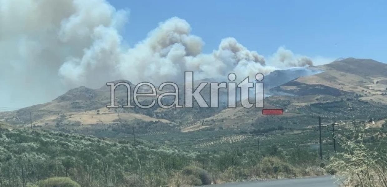 Φωτιά στο Μελιδοχώρι Ηρακλείου Κρήτης